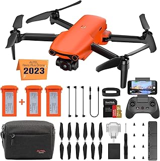Autel Robotics EVO Nano+ Premium Bundle, 249g Mini Drone with 4K RYYB Camera, No Geo-Fencing, PDAF + CDAF Focus, 3-Axis Gimbal, 3-Way Obstacle Avoidance, Extra 64G SD, Nano Plus Fly More Combo, Orange