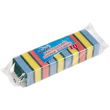 10 Pcs Sponge Dishes Sponges Washing Kitchen Supplies Scouring Pad Flat Wok