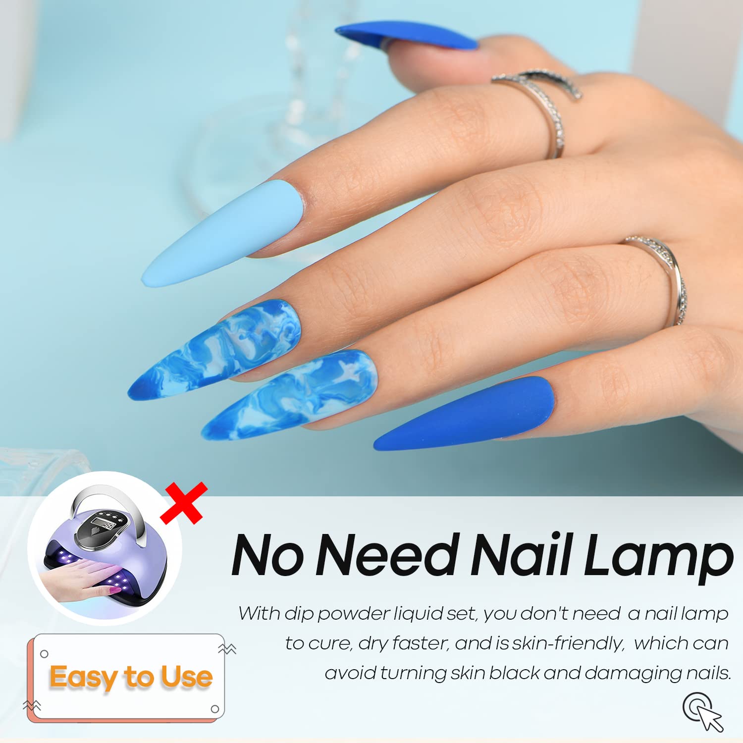 Amazon.com: AZUREBEAUTY Dip Powder Nail Kit Starter Winter Snowman  Collection, Snow White Blue 8 Colors Acrylic Dipping Powder System  Essential Kit for French Nail Manicure Nail Art Set Salon DIY Home Gift :