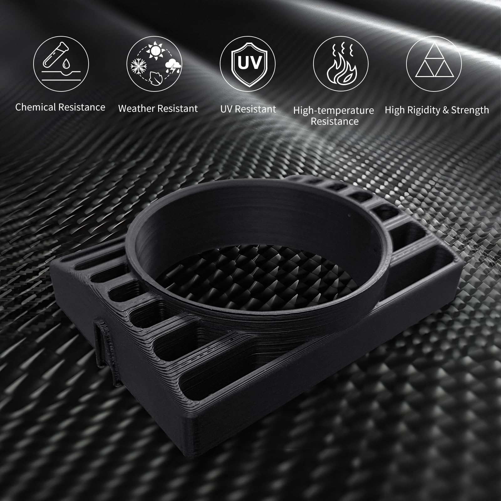 IEMAI Carbon Fiber ASA Filament 1KG, Schwarz ASA CF 3D Drucker Filament Mit 20% Carbon Fibre, Hochfest Wetterbeständig, Maßgenauigkeit +/- 0,02 mm