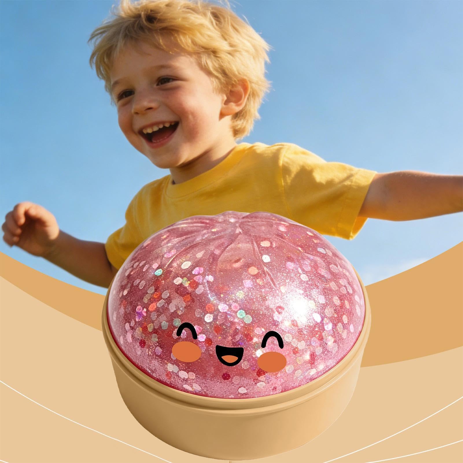 Dumplings Squishs, Juguete Sensorial Bao Dumpling Glitter Dumpling Squish Box, Relief Fidget, Juguete Sensorial De Bola De Masa Gigante con Purpurina para Niños Y Adultos — view 4