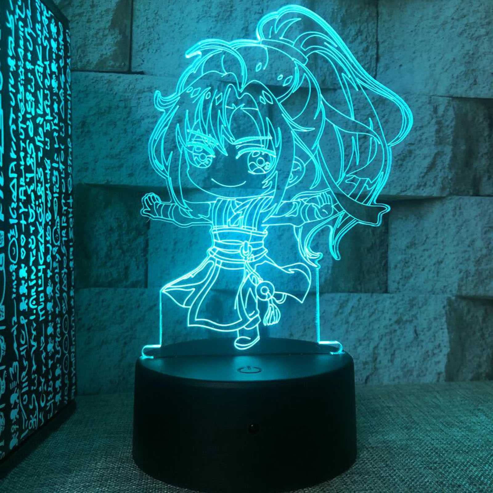 Mo Dao Zu Shi night Light Wei Wuxian Bedroom Decor Anime 3D Lamp Night Light Gift Acrylic Room Decor
