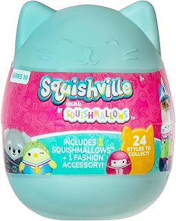 Squishmallows Squishville Series 10 - Assorted Single - Mini Plush & Accessories - Official Kellytoy - Cute and Soft Stuffed Animal Toy - Great Gift & Stocking Stuffer for Kids