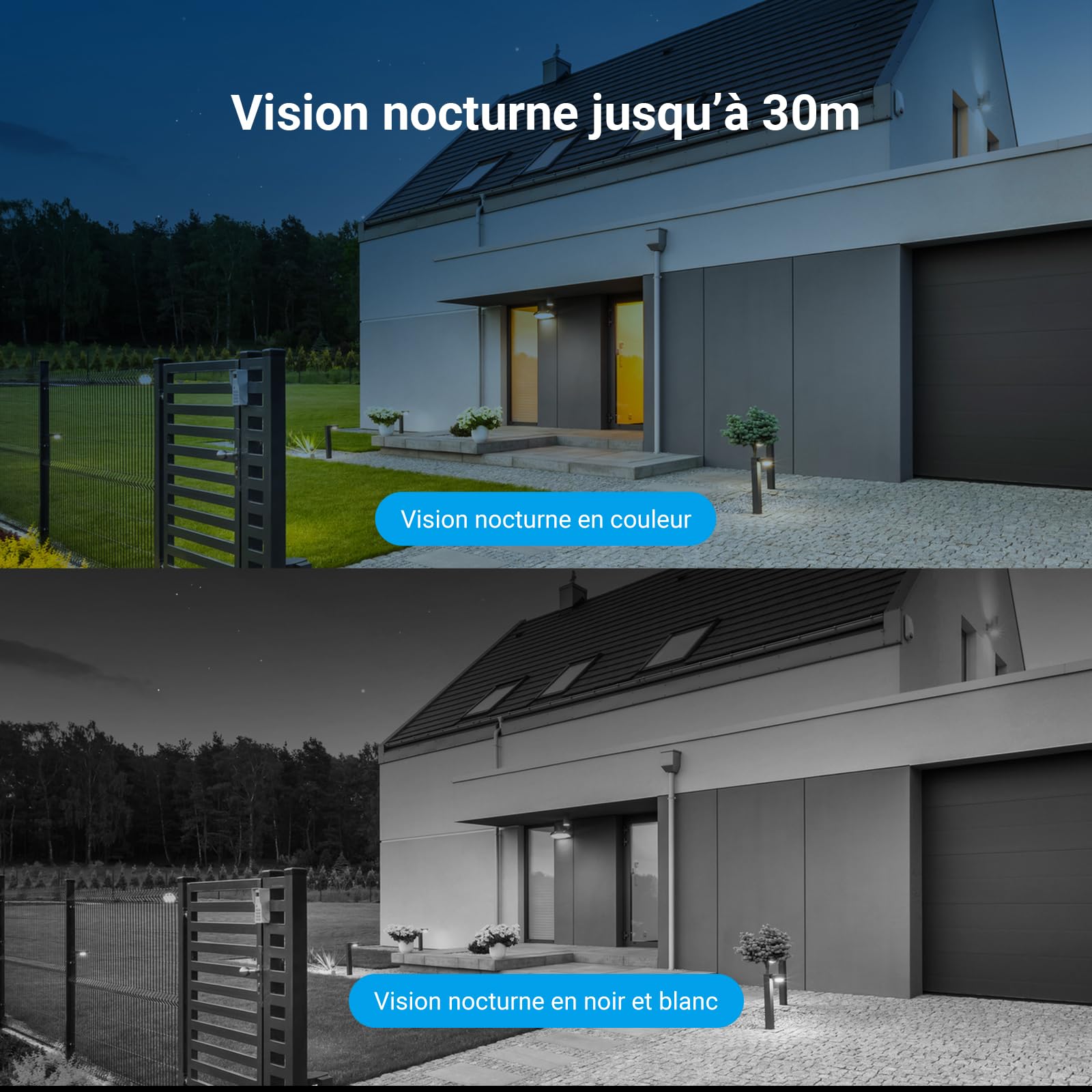 EZVIZ Outpro 2K Caméra Surveillance WiFi Extérieure avec Vision Nocturne en Couleur, Alarme Sirène et Flash, étanche IP67, Détection de Personne, Audio Bidirectionnel, H.265, Compatible Alexa