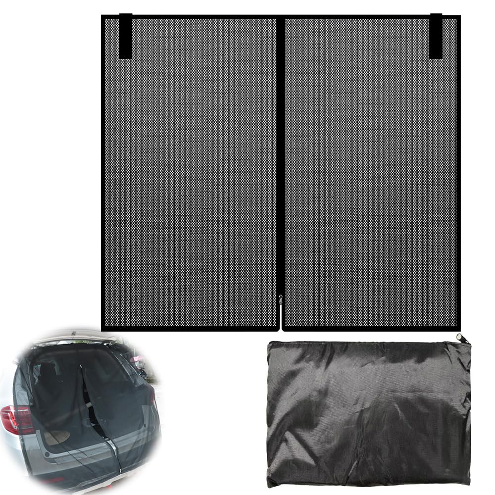 Mineup Moustiquaire pour Hayon de Voiture, 175x150cm Moustiquaire de Voiture, pour Camping-Cars, Caravanes, Ventilation de Fourgonnette et Protection Contre Les Insectes