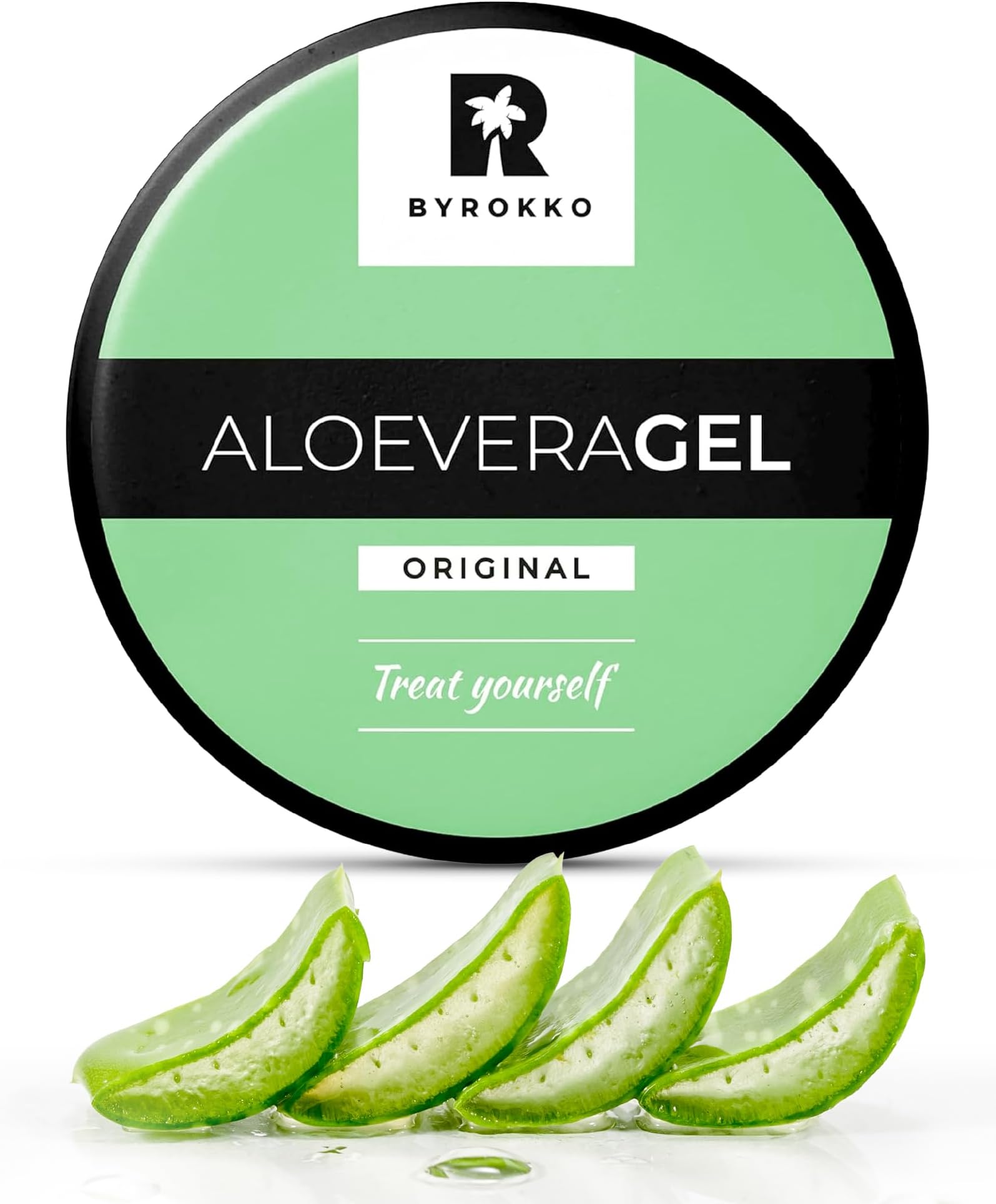 BYROKKO Aloe Vera Gel After Sun, Cooling Gel for Sunburn Relief, Face & Body, Fast Absorbing, Non-Sticky Moisturizer with Panthenol, Vegan & Cruelty-Free, 200 ml