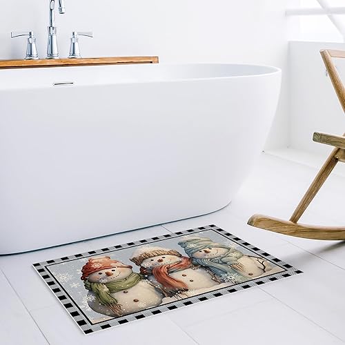 Miniatura 2 de Tapete de Navidad para cocina, baño, tapete para puerta de piso, lavable, tapete de entrada de bienvenida, tapete absorbente para pasillo, tapete de