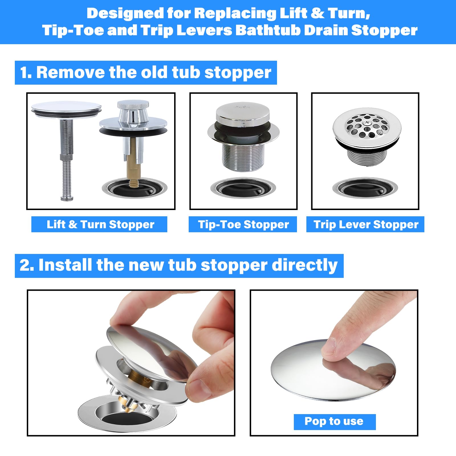 Replacing Bathtub Drain Pop Up