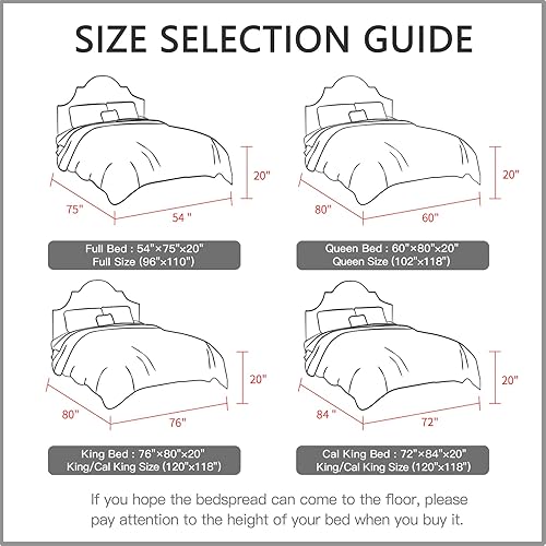 Miniatura 6 de CHIXIN juego de colcha tamaño queen, sobrecama ligera, acolchado ultrasónico, colcha reversible de 4piezas, elegante estampado de cachemira de