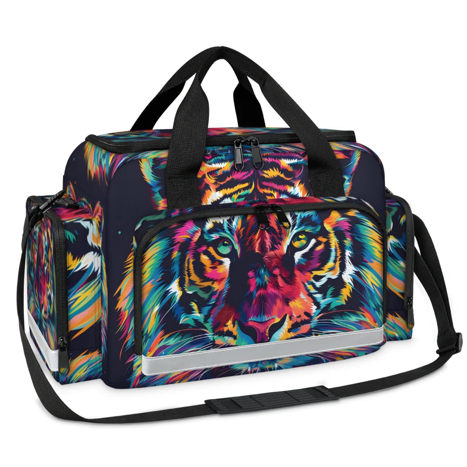 GzLeyigou First Aid Bags Empty, Powerful Tiger Emergency Bag First Aid Kit Multiple Compartment Kit Carrier On Call Trauma Bag For Paramedics Emergency Medical Supplies Kit