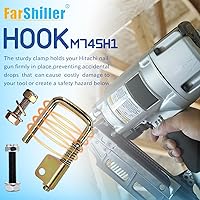 Vista 2 de M745h1 para Hitachi NR83A2 NR90AE Gancho de rafter con resorte/Percha retráctil para pistola de uñas (paquete de 2)