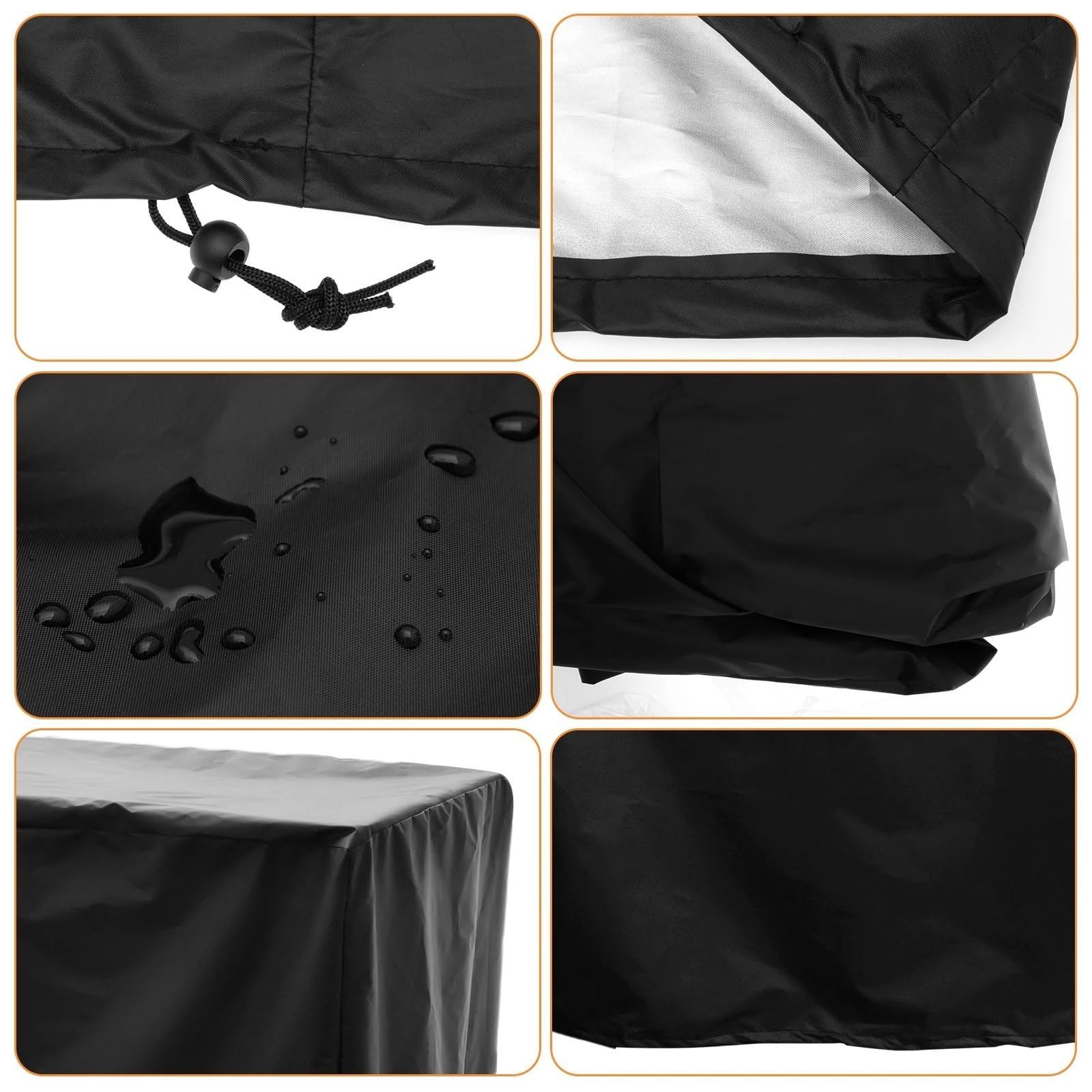 Fundas para Barbacoa Cubierta for Parrilla de Tela Oxford 210D, Cubierta for Barbacoa Impermeable con cordón a Prueba de Viento, Cubierta for Barbacoa portátil Resistente