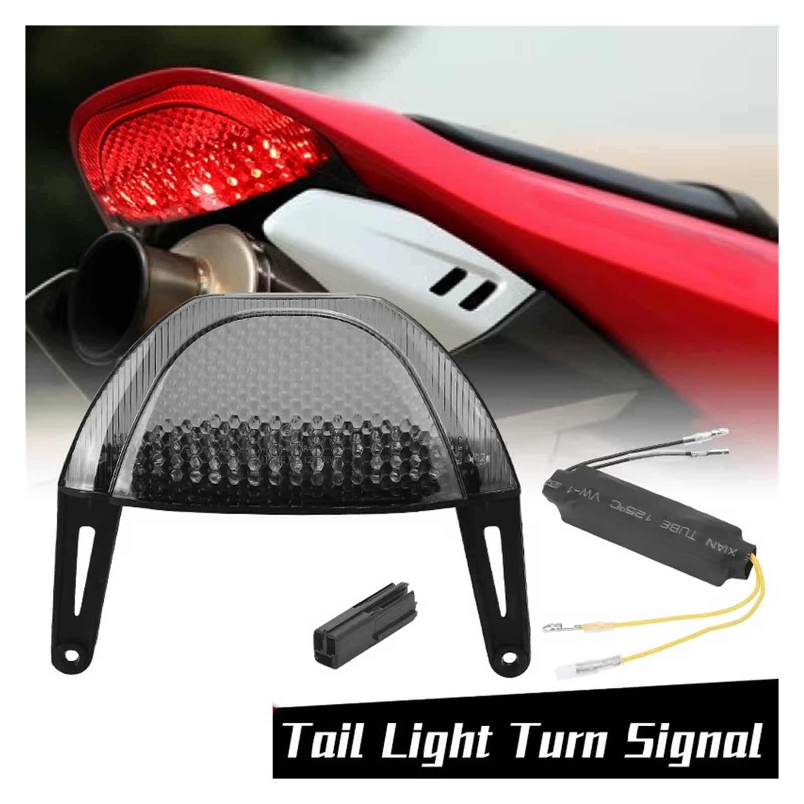 Luce Freno Posteriore Moto Per CBR600RR 2008-2012 Motociclo Posteriore LED Indicatore Di Direzione Luci Di Stop Impermeabili 12V Luce Di Stop Rossa Fanale Posteriore Moto