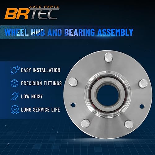 Miniatura 3 de BRTEC 512271 Paquete de 2 cubos de rueda trasera y conjunto de rodamientos para Ford Fusion 2006-2012 para Lincoln MKZ 2007-2012 Zephyr 2006 para