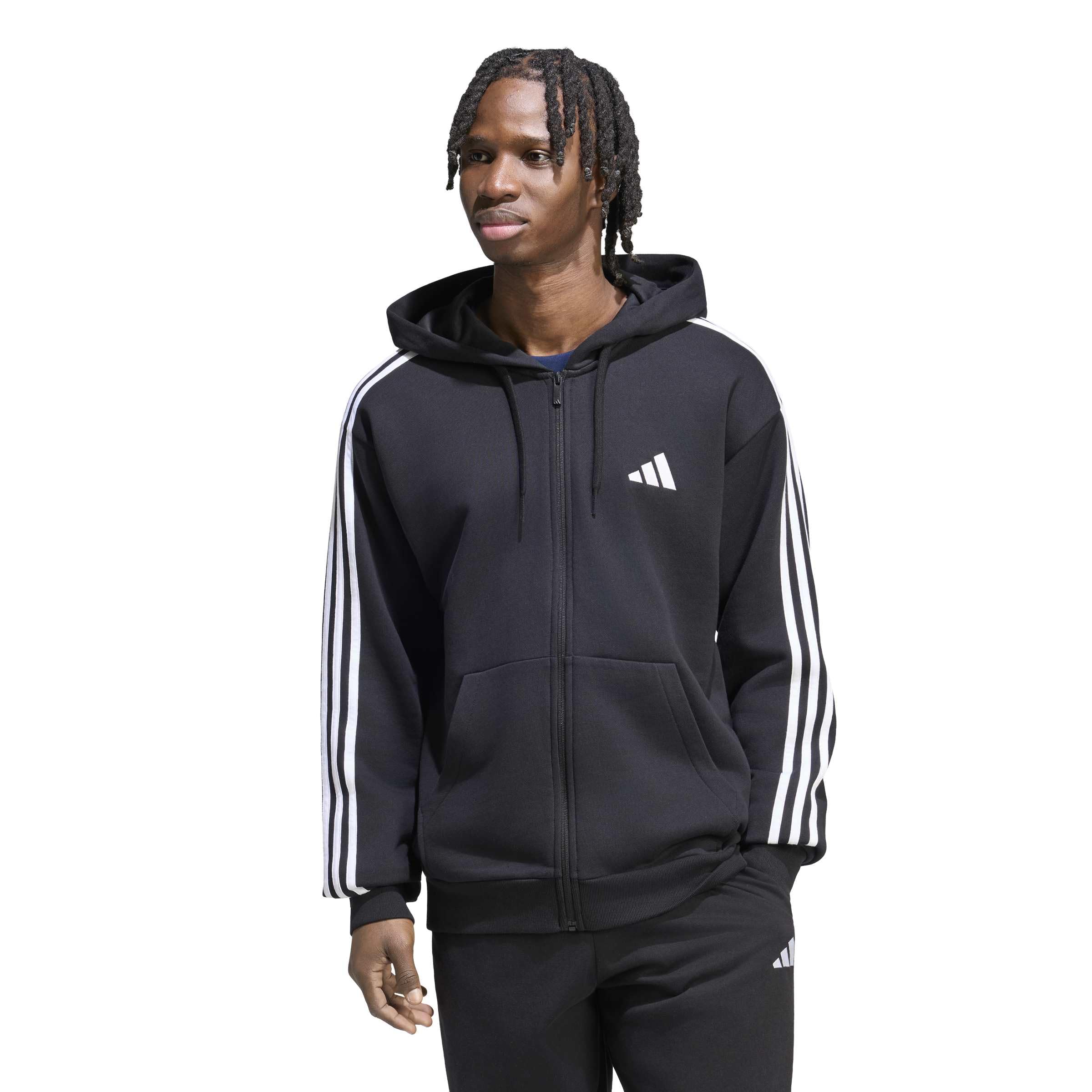 adidas Men's Essentials 3-Streifen French Terry Kapuzenjacke