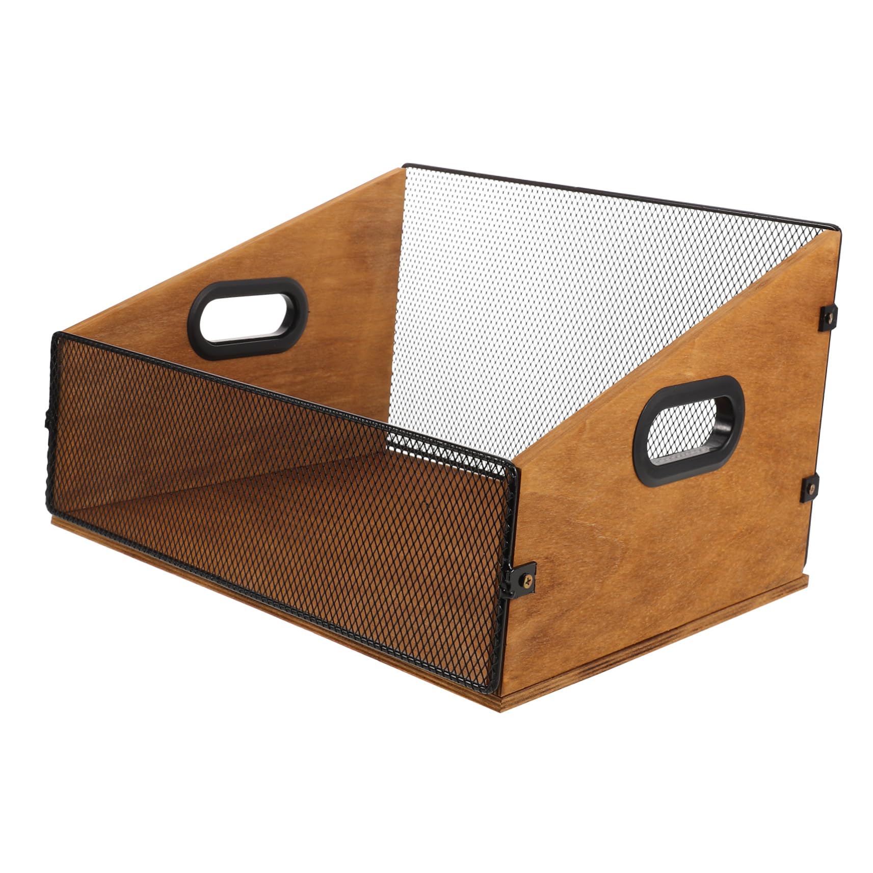 Caisse authentique pour vinyles en bois noble avec poignées
