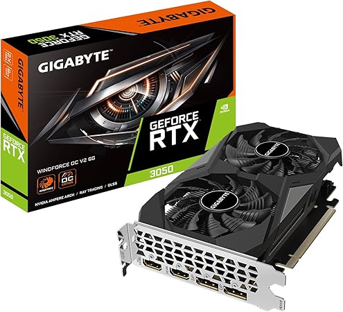 GIGABYTE GeForce RTX 3050 WINDFORCE OC V2 6G: Tarjeta Gráfica con 6GB GDDR6