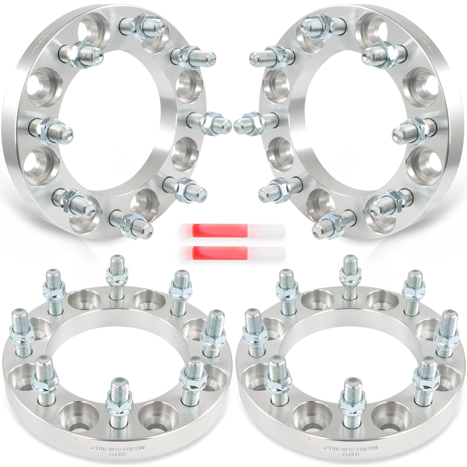 2.5 Inch Wheel Spacers 8x6.5 / 8x165.1 – For Chevy GMC RAM 2500 3500 H2 – 14x1.5 Thread – 1pc