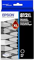Vista 4 de EPSON, Workforce Pro WF-7310 - Impresora inalámbrica de gran formato y cartuchos de tinta negra T812 DURABrite Ultra Ink de alta capacidad