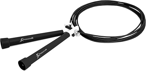 ProsourceFit Fit Speed - Cuerda de saltar de 10 pies de longitud ajustable, giro súper rápido para cardio, boxeo