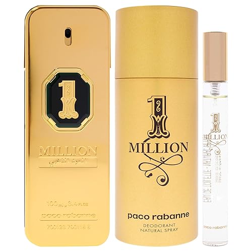 Miniatura 2 de paco rabanne Juego de regalo de 3 piezas de perfume dorado intenso de 1 millón