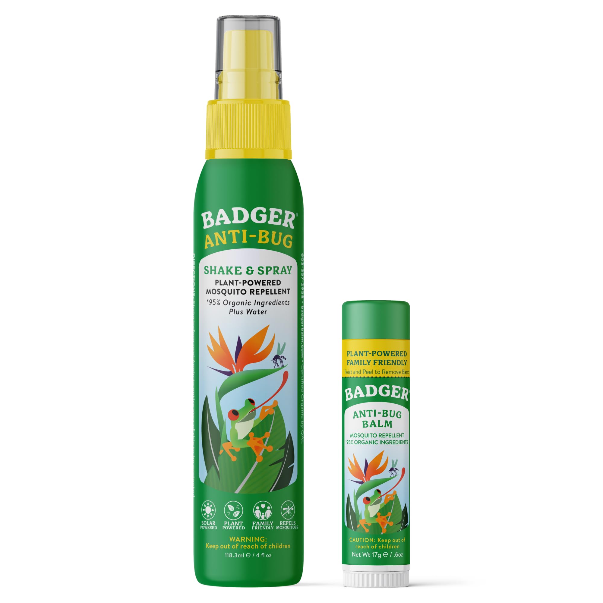 Badger Bug Repellent Travel Stick, Organic, DEET-Free, Family-Friendly