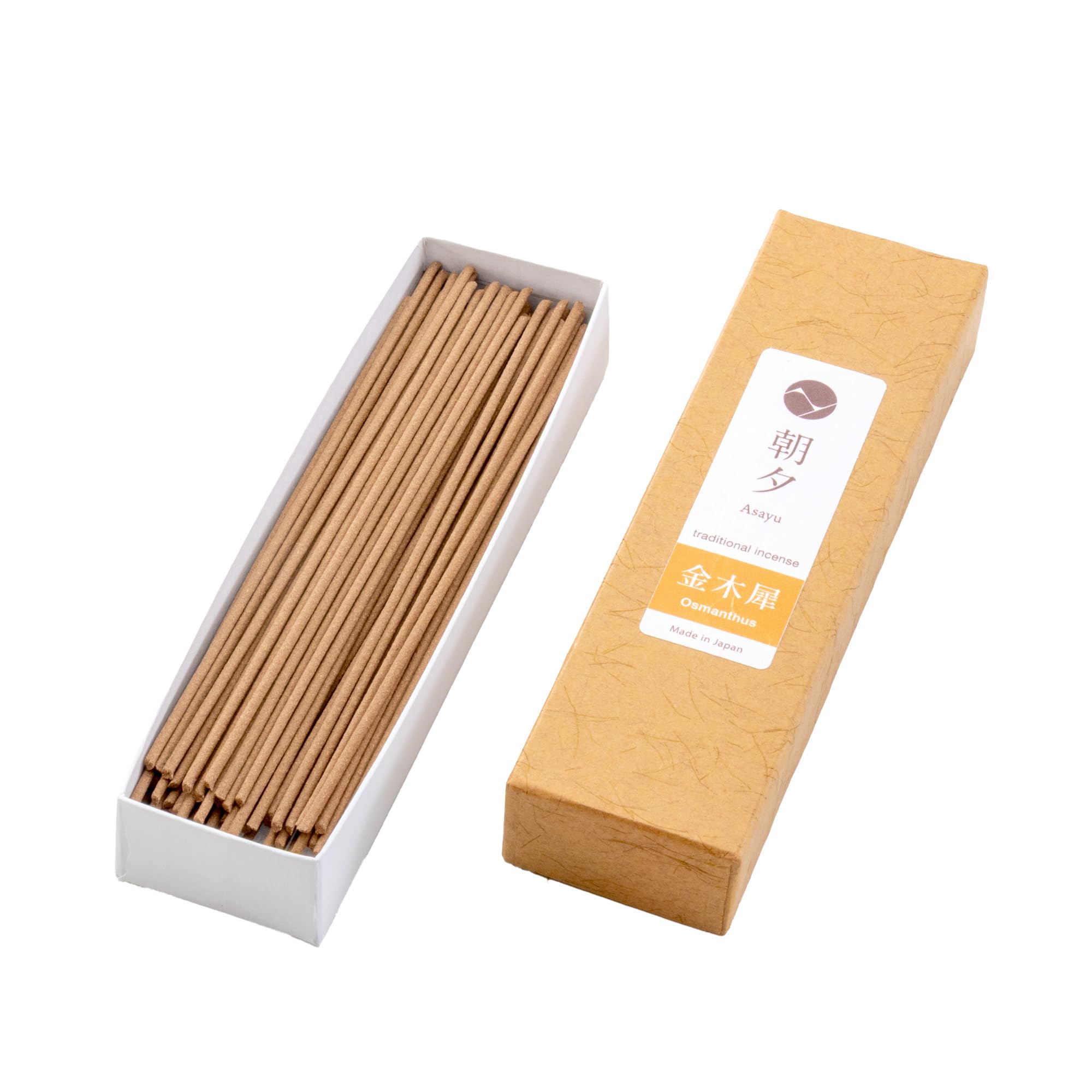 Asayu Japan Traditional Smoke Japanese Incense Sticks, Osmanthus Scent (20gr) for Meditation, Relax or Yoga, Made in Japan, Kinmokusei Flower - Osmanthus 20g
