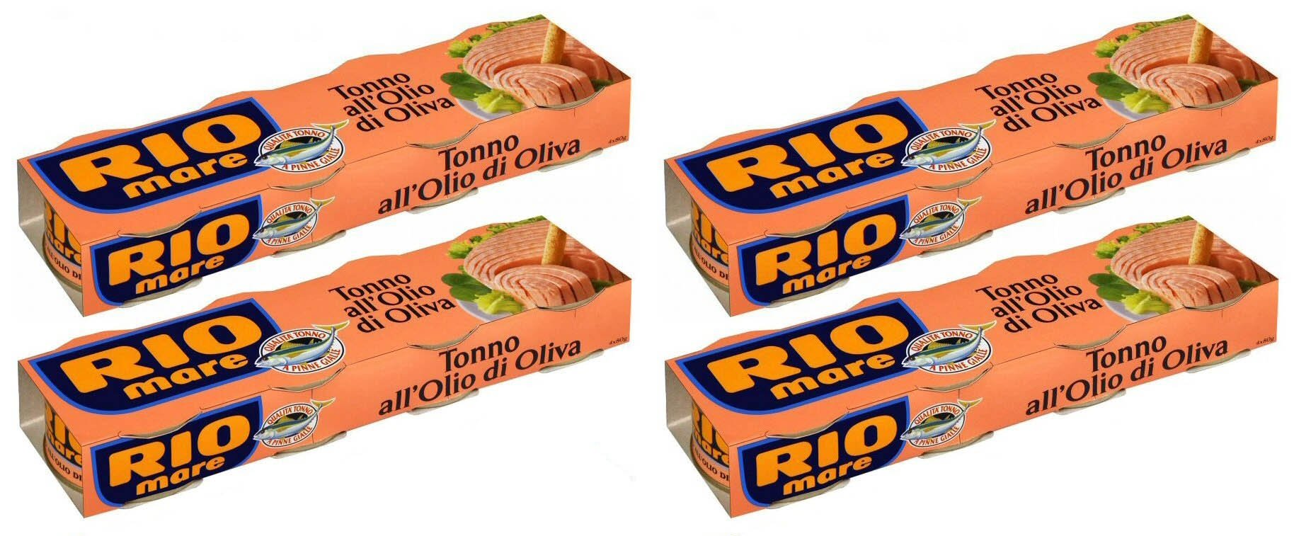 Rio Mare: Tuna Fish in Olive Oil, Yellowfin Tuna Quality - 80g (2.82oz) Cans (Pack of 16, 2.82lb Total)
