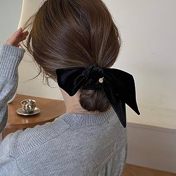Amazon | YFFSFDC ヘアゴム シュシュ ベロアリボン ヘアアクセ