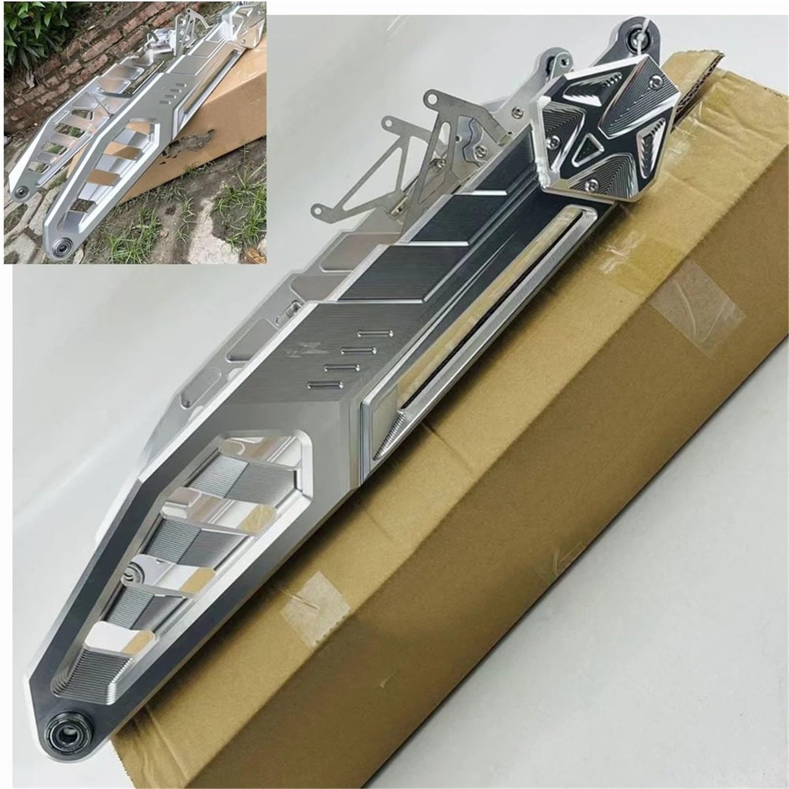 Widelec Ramiona Szpule Pasuje Do Skutera Yamaha BWS Cygnus-X 3. I 4. Modyfikowany Aluminiowy Stop CNC, Solidny Wahacz, Tylna Rama Z Płaskim Widelcem szpule motocykla wahacz(B-style Black)