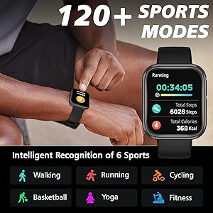 ANCwear Smart Watch for Men Women with Bluetooth Call, 1.96" Full Touch Screen Fitness Tracker with Heart Rate/SpO2/Sleep Monitor Pedometer Calories, IP67 Waterproof Smartwatch for iOS Android Phones