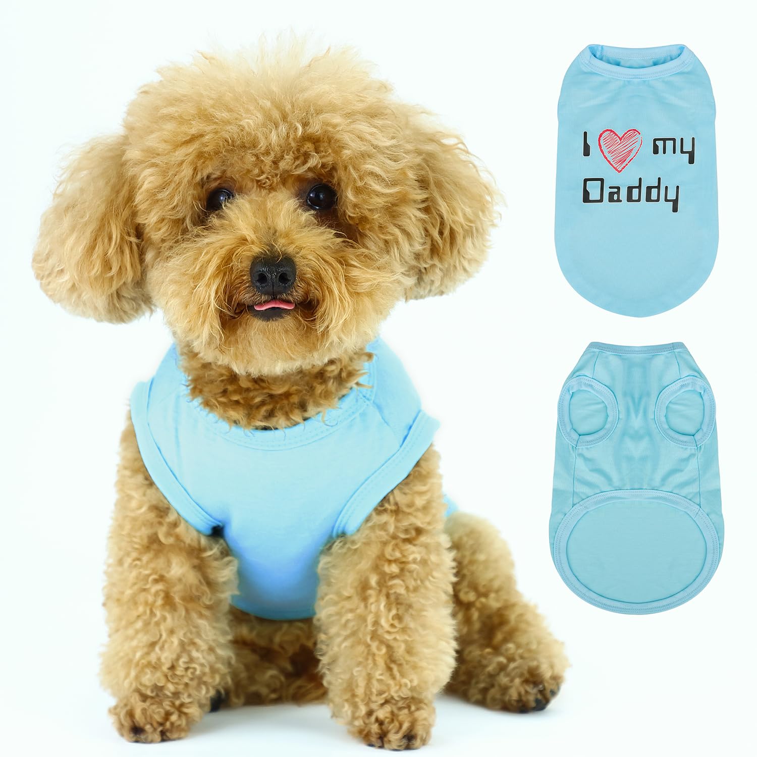 Hundeweste „I Love My Mommy“ – ärmellos, Für Kleine Hunde, Atmungsaktiv & Bequem