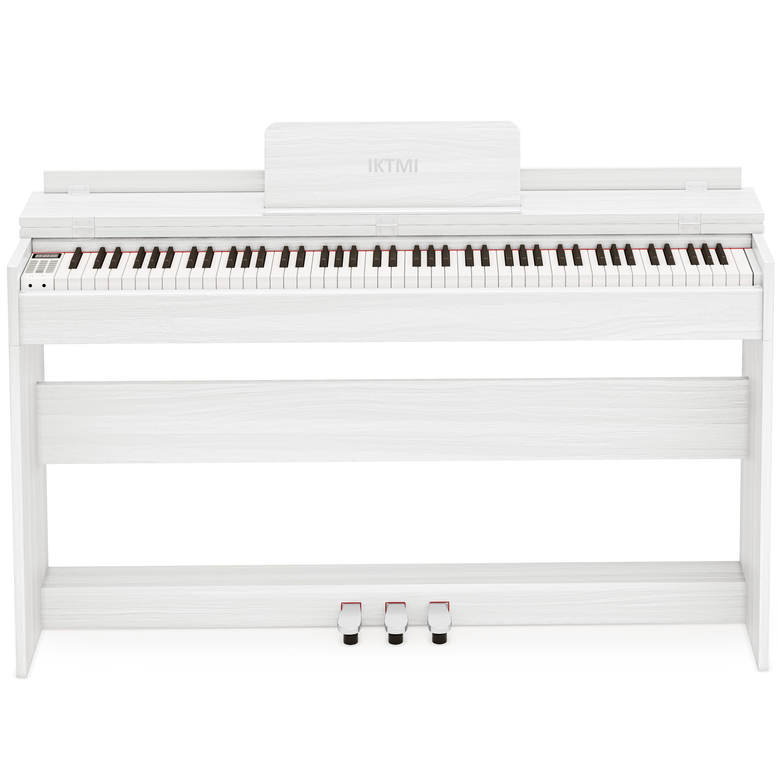 【組立不要】【美品】IKTMI ホワイト電子ピアノ 128リズム搭載 Amazon | IKTMI 電子ピアノ 88鍵盤 ハンマーアクション鍵盤 木製