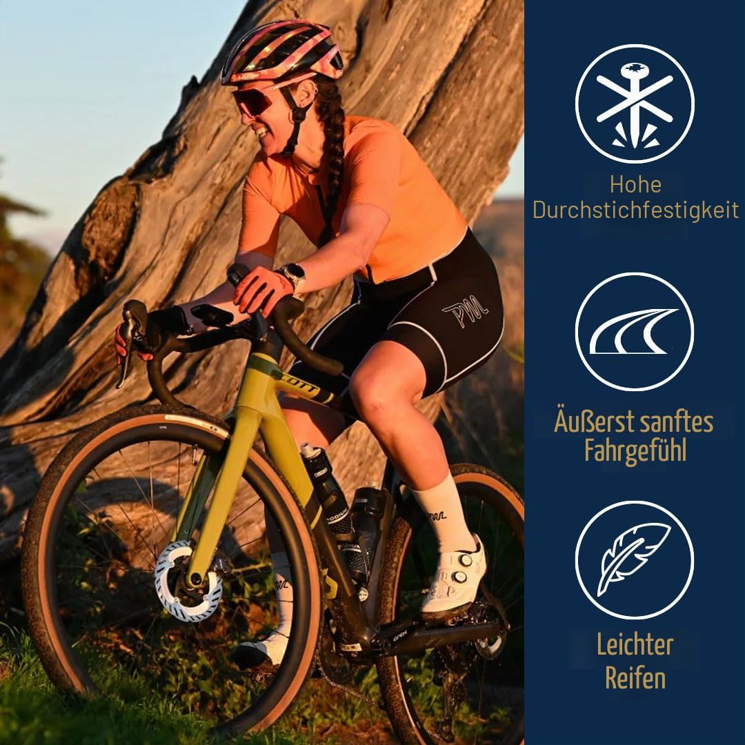 Panaracer Gravelking SK Tubeless Ready TLR | Fahrradreifen 28 Zoll | Gravel Reifen 622/700 | TuffTex Karkasse | Verbesserte Kontrolle auf Rauen