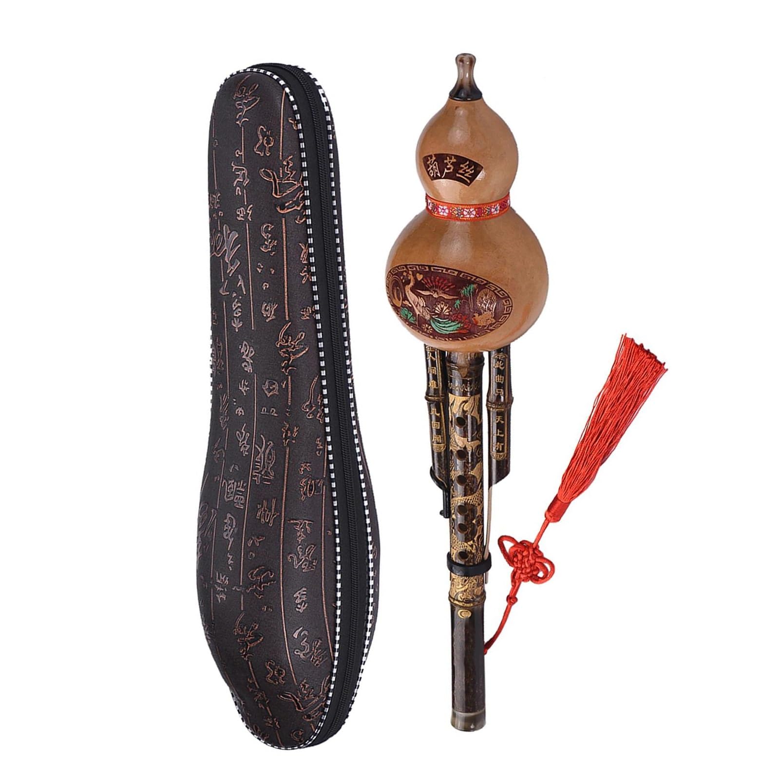 Hulusi Para Principiantes Flauta De Calabaza Y Cucurbitáceas Instrumento Musical Étnico Llave C Con Estuche Para Amantes La Música Principiantes