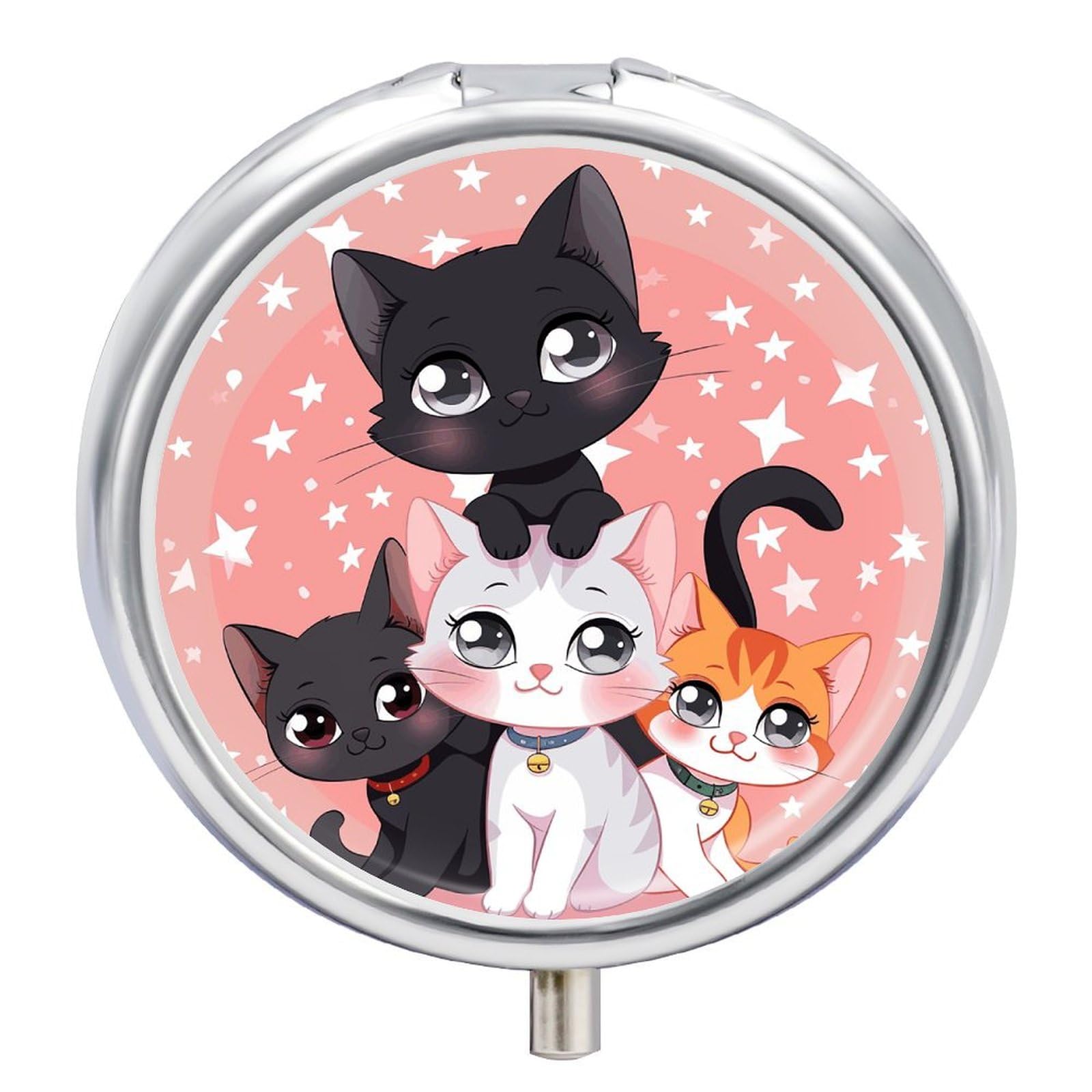 Pill Box Portable Cartoon Little Zoon Pill Case Cute Pill Organizer for Vitamins Supplements