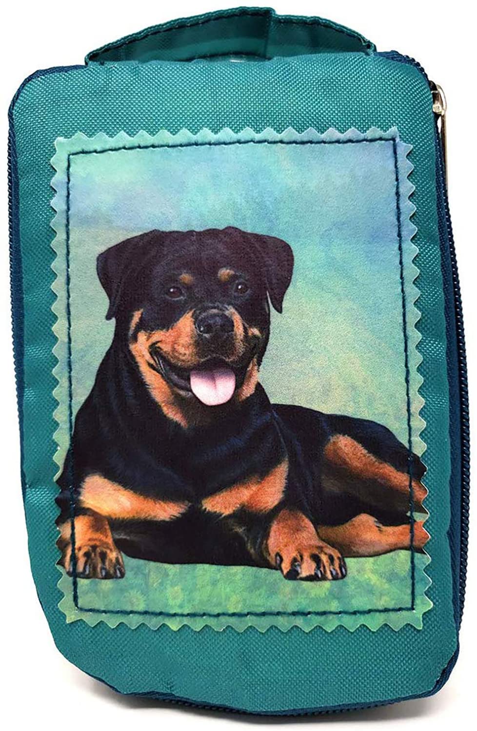 Rottweiler Foldable Tote Bag - Durable and Waterproof - Zippered Tote for Women - Amazing Art - Perfect for Rottweiler Owners