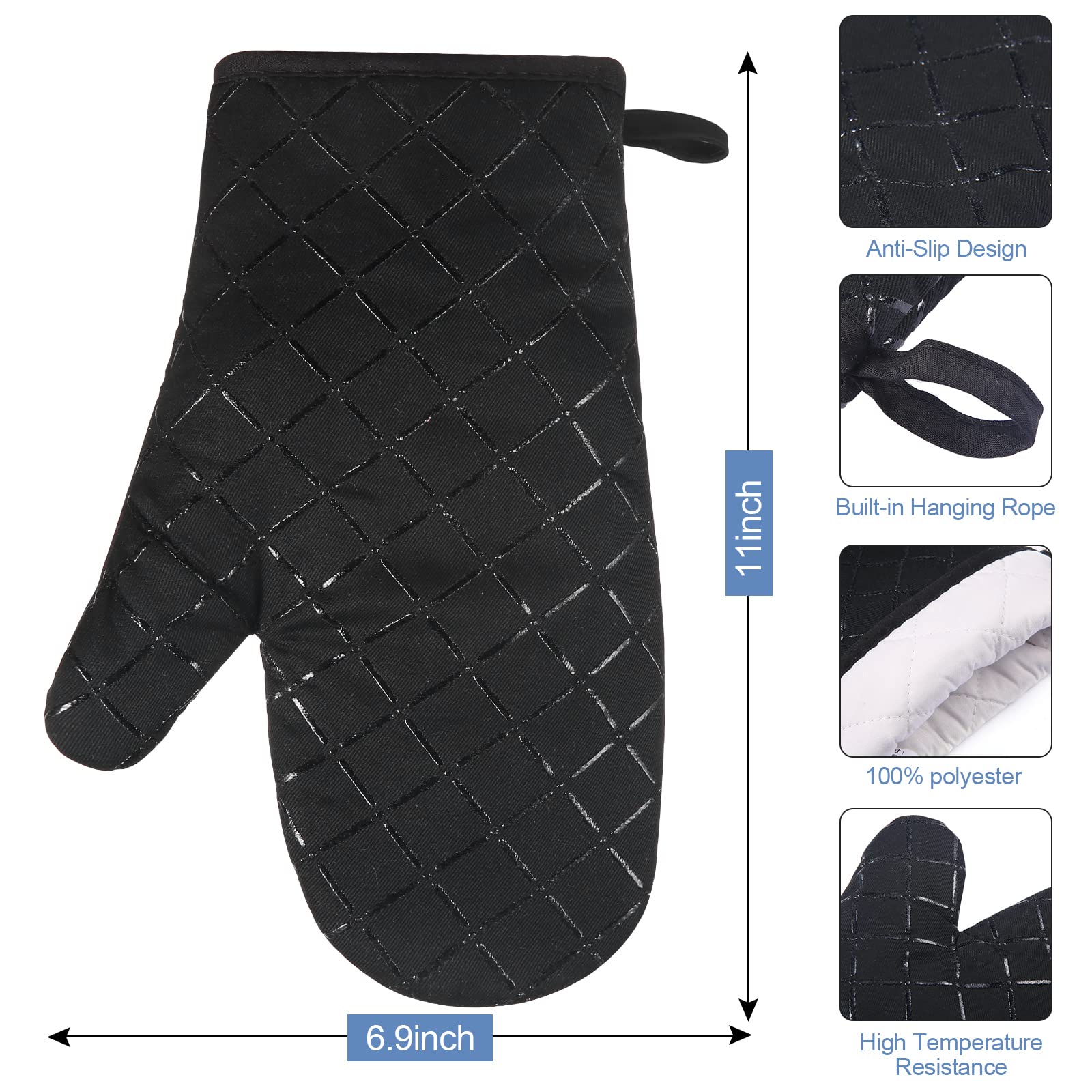 Guanti Da Forno Ayomi A Zampa Di Gatto - Resistente Al Calore 250°C, Cotone, Per Cucina E Griglia - Foto 9