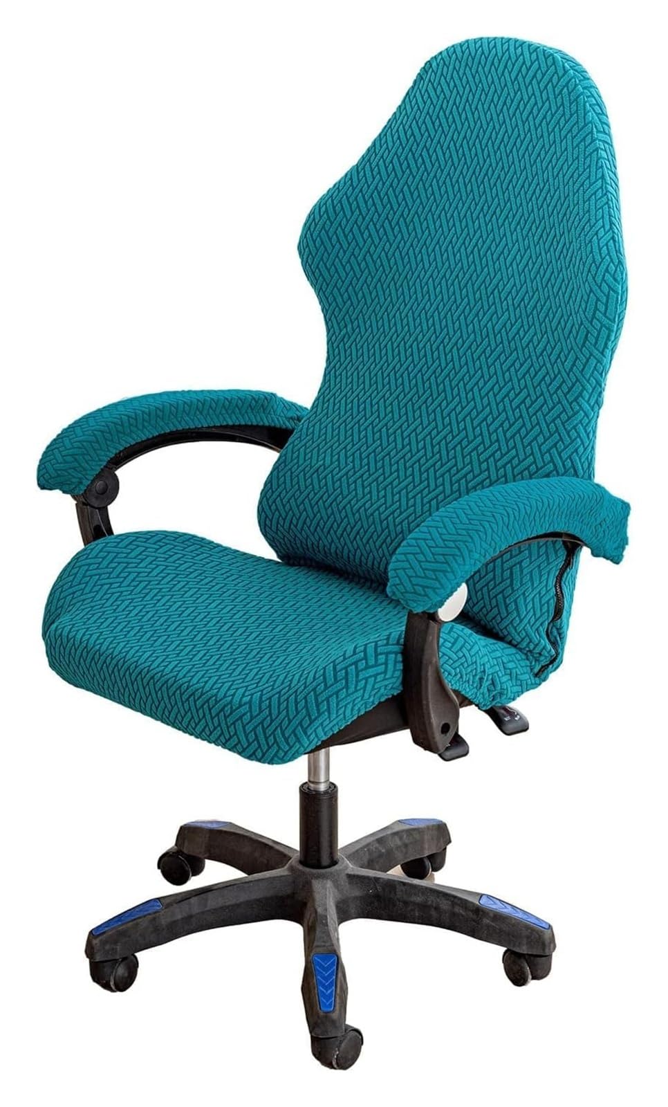 AOICXB Office Chair Seat Covers,Stretchable Gaming Chair Covers,with 1 Pair Armrest Cover,Reclining Racing Style Office Chair(Blu)