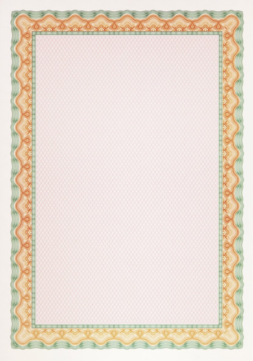 Decadry DSD1056 70 feuilles de papier pour certificat 115 g/m² Orange turquoise Format A4