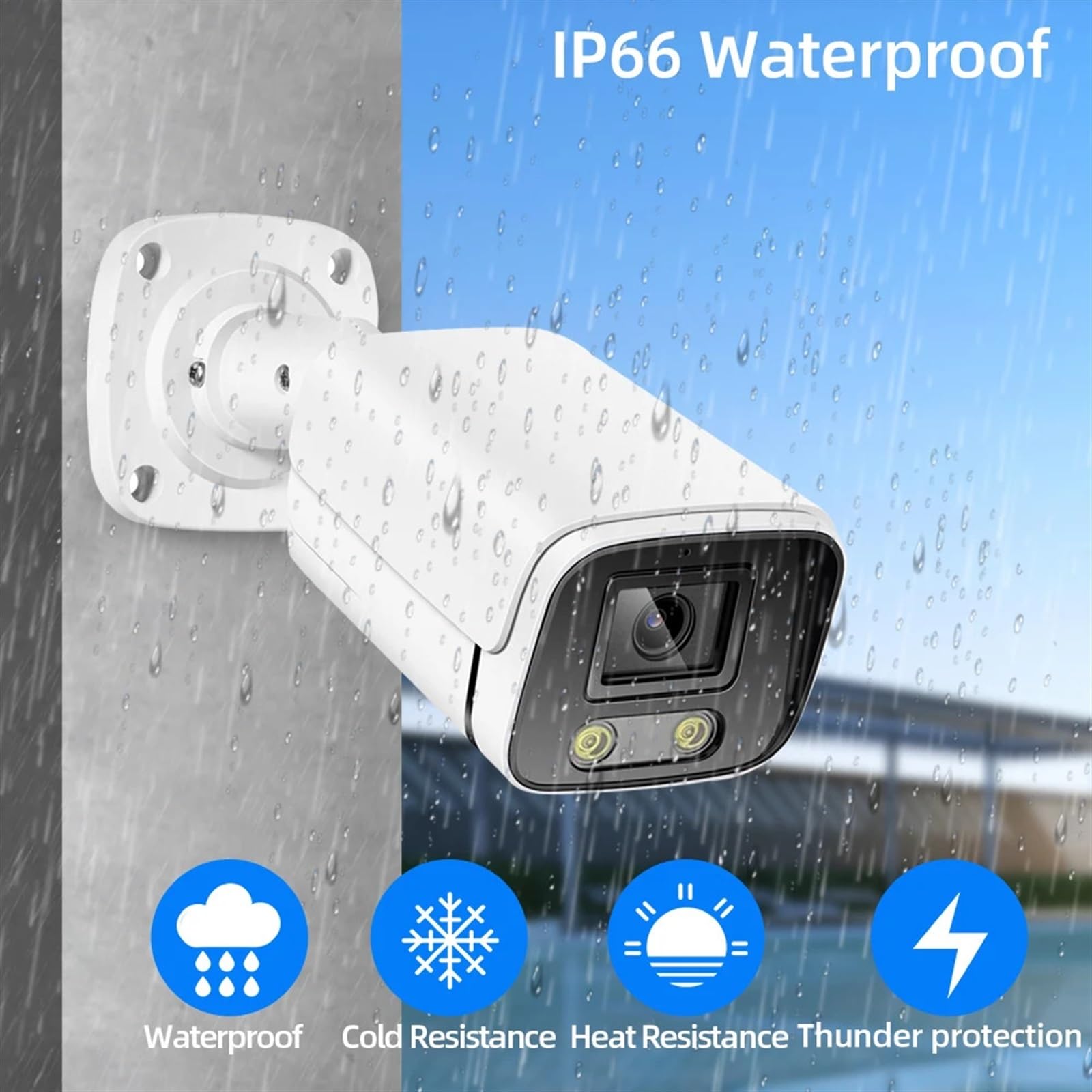 Kamera bezpieczeństwa, 8MP AHD kamera typu bullet bezpieczeństwo zewnętrzne Waterprrof wykrywanie ruchu 5MP analogowa telewizji przemysłowej 50M kolorowa na podczerwień noktowizor(8MP AHD Camera)