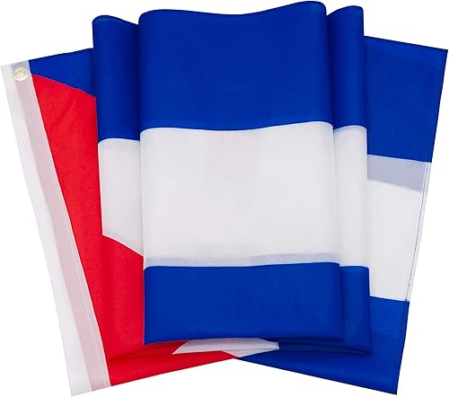 Miniatura 2 de DANF FLAG - Bandera de Cuba de 3 x 5 pies, bandera nacional cubana de poliéster de 3 x 5 pies con ojales de latón