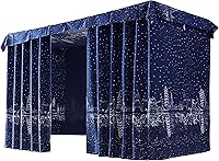 Vista 1 de Carpas Cortinas para Cama Litera Twin Individual de Dormitorio, Cortinas Opacas a Prueba de Polvo para Debajo de la Cama, Cortinas de Privacidad 2