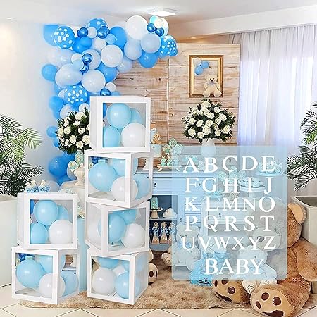 Amazon バルーンボックス 26文字のa Z パーティーの装飾 誕生日 結婚式 卒業式の装飾写真の小道具 6ボックスキット 風船 バルーン おもちゃ