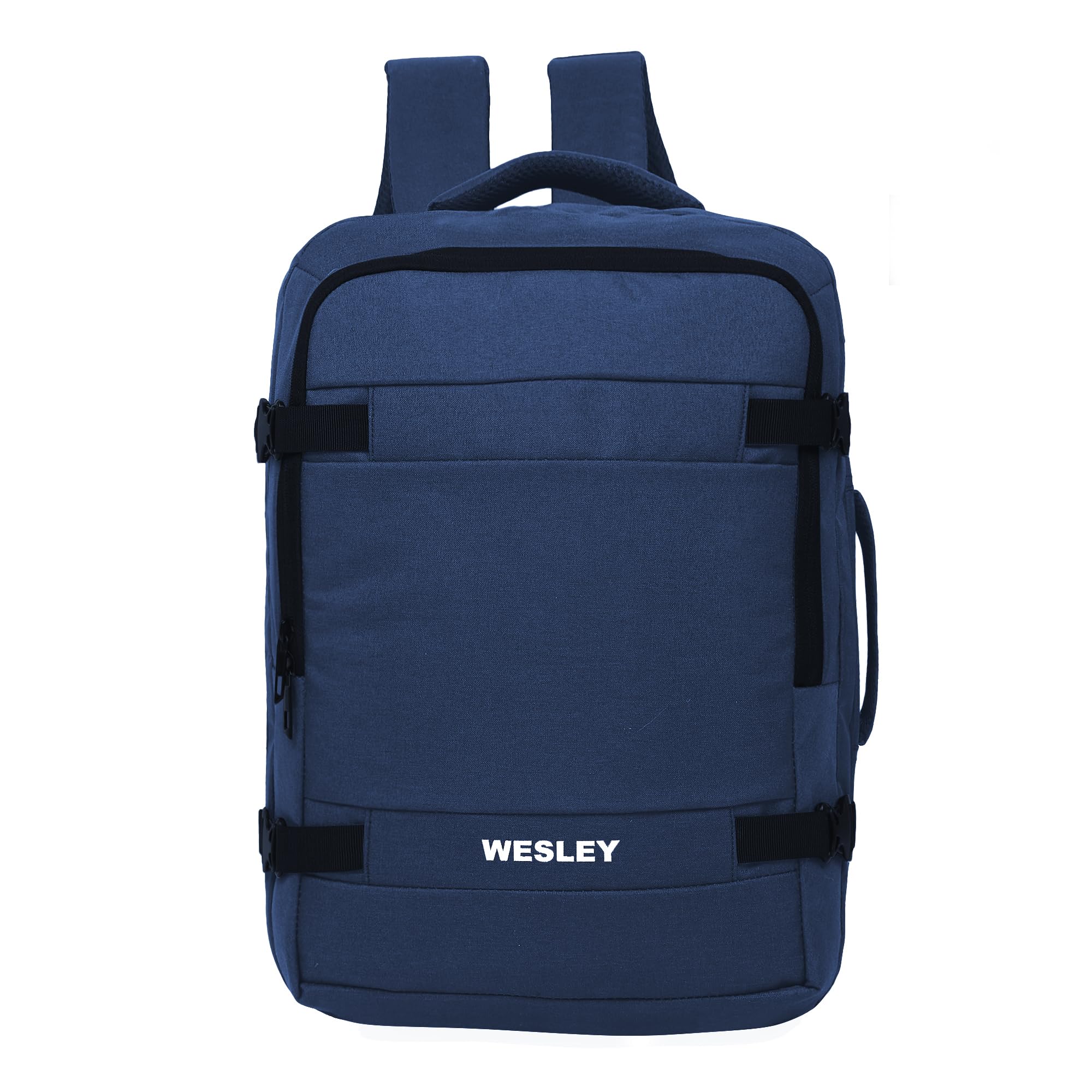Wesley Luxur 45 Ltrs Overnighter Expandable Travel Laptop Backpack, Flight Cabin Approved Carry On with 16 inch Laptop Compartment, Anti Theft feature business/Travel/Weekender/college Charcoal Black — Amazon image 11