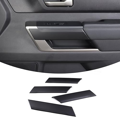 Miniatura 8 de Aunginsy Tira de panel de puerta interior de automóvil compatible con Toyota Tundra 2022+Sequoia 2023+ panel de manija de puerta trasera delantera y