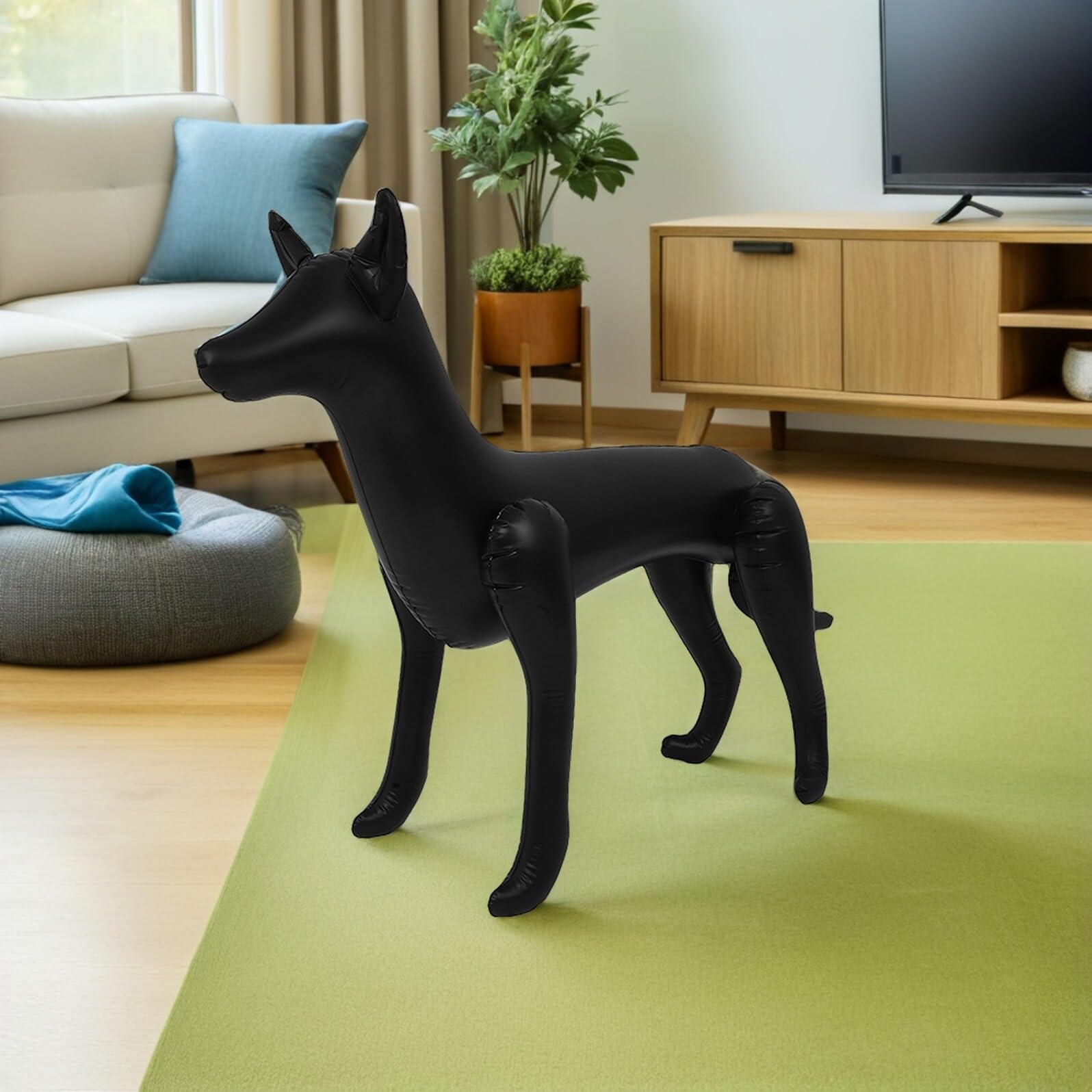 TOYANDONA Manichino Gonfiabile per Cani in PVC Nero 018Mm Set da 2 Pezzi Espositore per Abbigliamento per Animali Domestici Forma Salvaspazio per Negozi Vetrine e Fiere