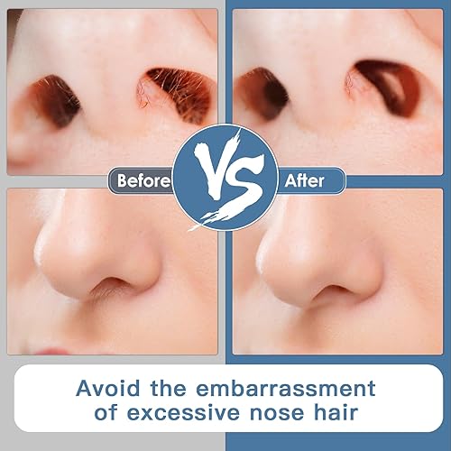 2-in-1 Nasal Hair Trimmer 360° Rotating Nose Hair Cutter