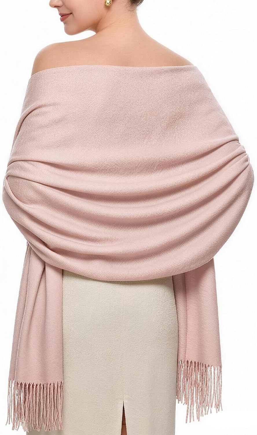 Women's Pashmina Shawl Scarf Wrap for Evening Dress, Cardigan Cape Wool Sweater Shawl for All Season