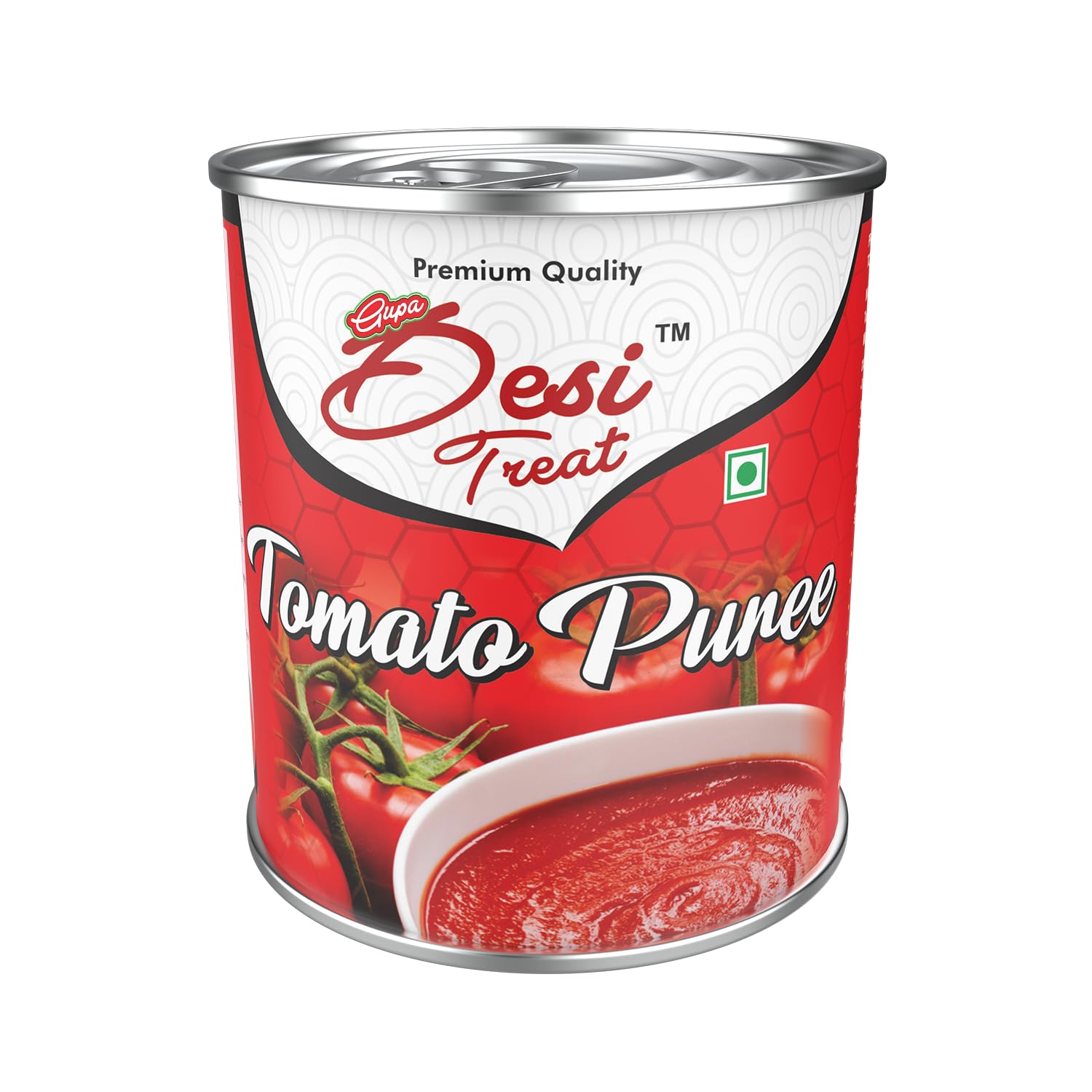 Desi Treat Tomato Puree – Farm Fresh Tomatoes, Rich & Thick Puree for Cooking, Preservative-Free, Ready to Use – 820g Pack